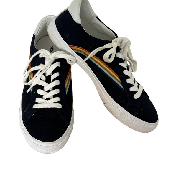 Madewell Shoes - Madewell Rainbow Stripe Canvas Lace Up Trainers